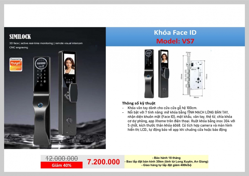 KHÓA FACE ID - VS7