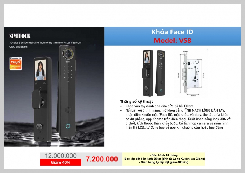 KHÓA FACE ID - VS8