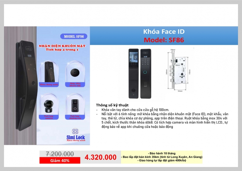 KHÓA FACE ID -  SF86