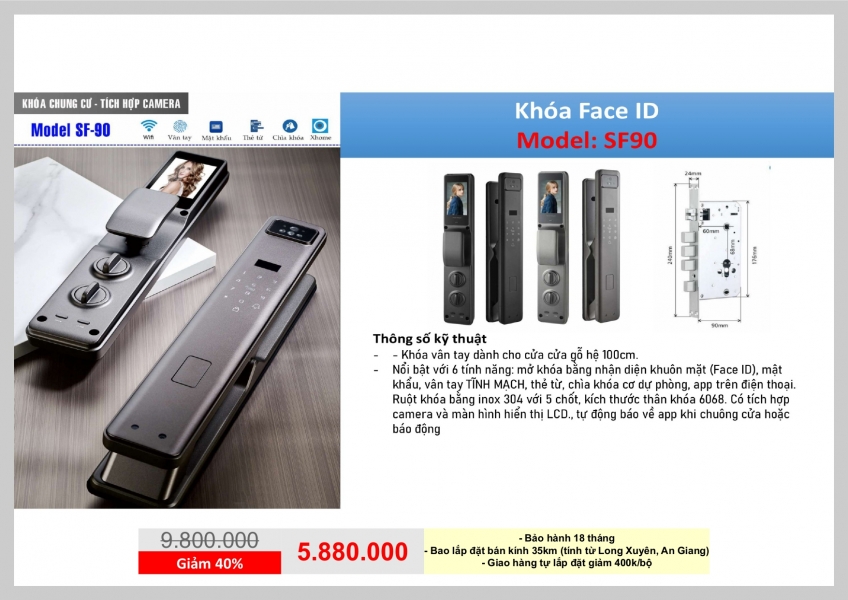 KHÓA FACE ID - SF90