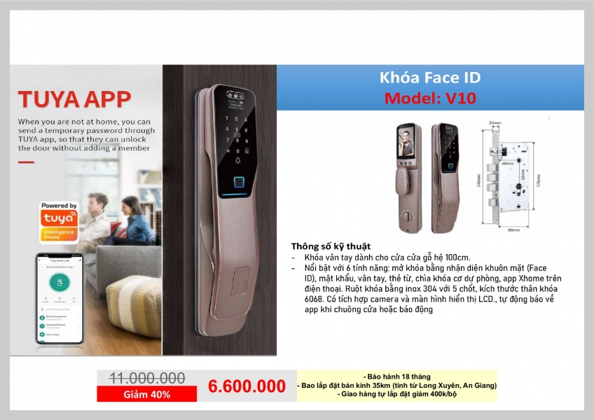 KHÓA FACE ID - V10