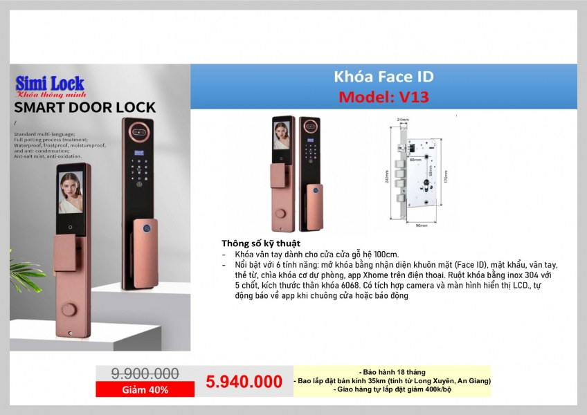 KHÓA FACE ID - V13